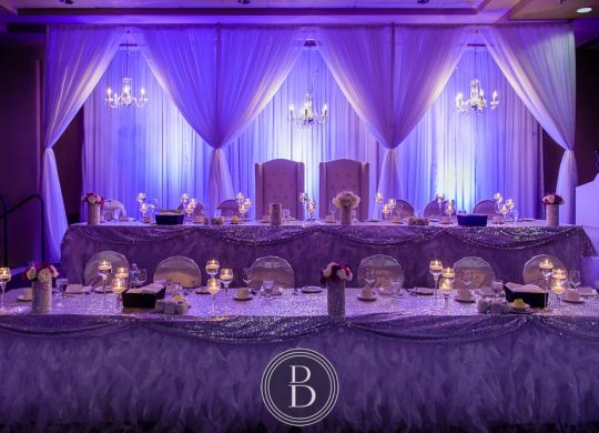 Viscount Gort Wedding Venue in Winnipeg, MB for weddings and other events. Photo of wedding head table