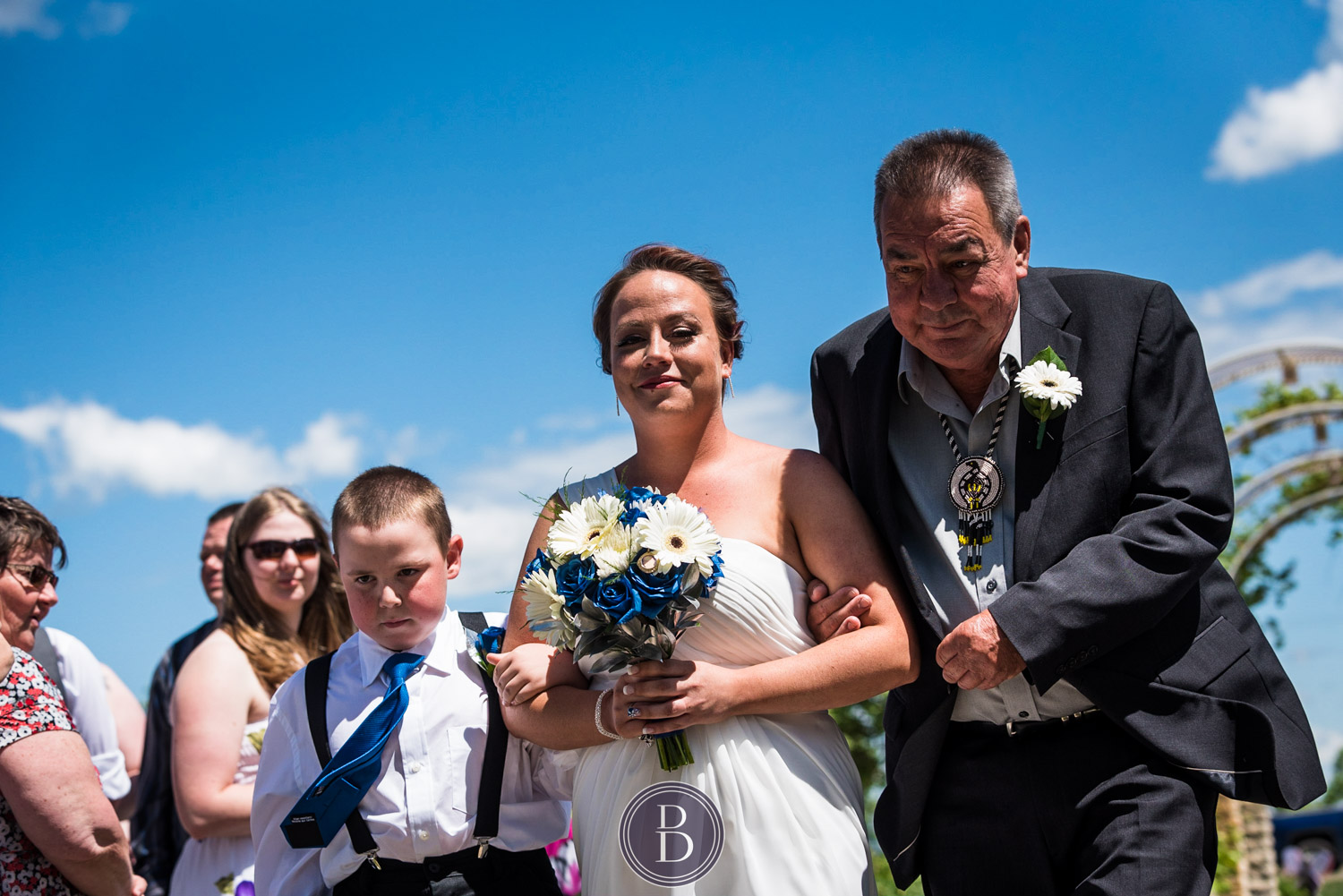 Beausejour Manitoba Wedding bride and father walking