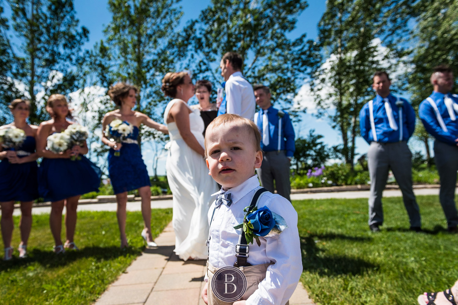 Beausejour Manitoba Wedding cute kid during ceremony