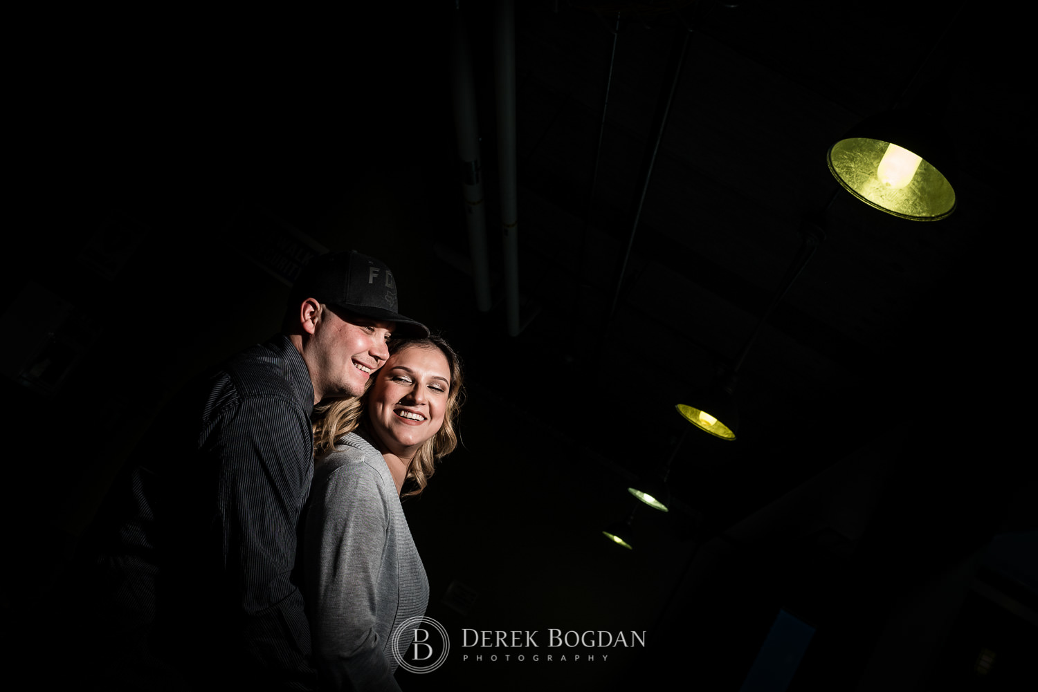 Engagement photos inside red river college