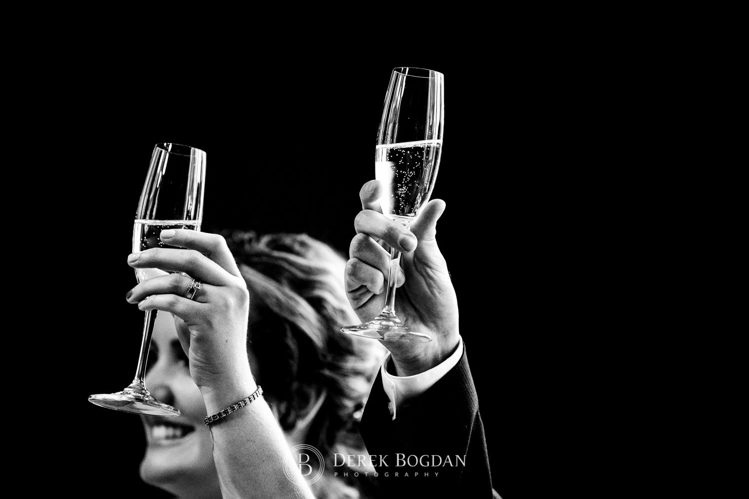 Manitoba Club Wedding post ceremony champagne toast