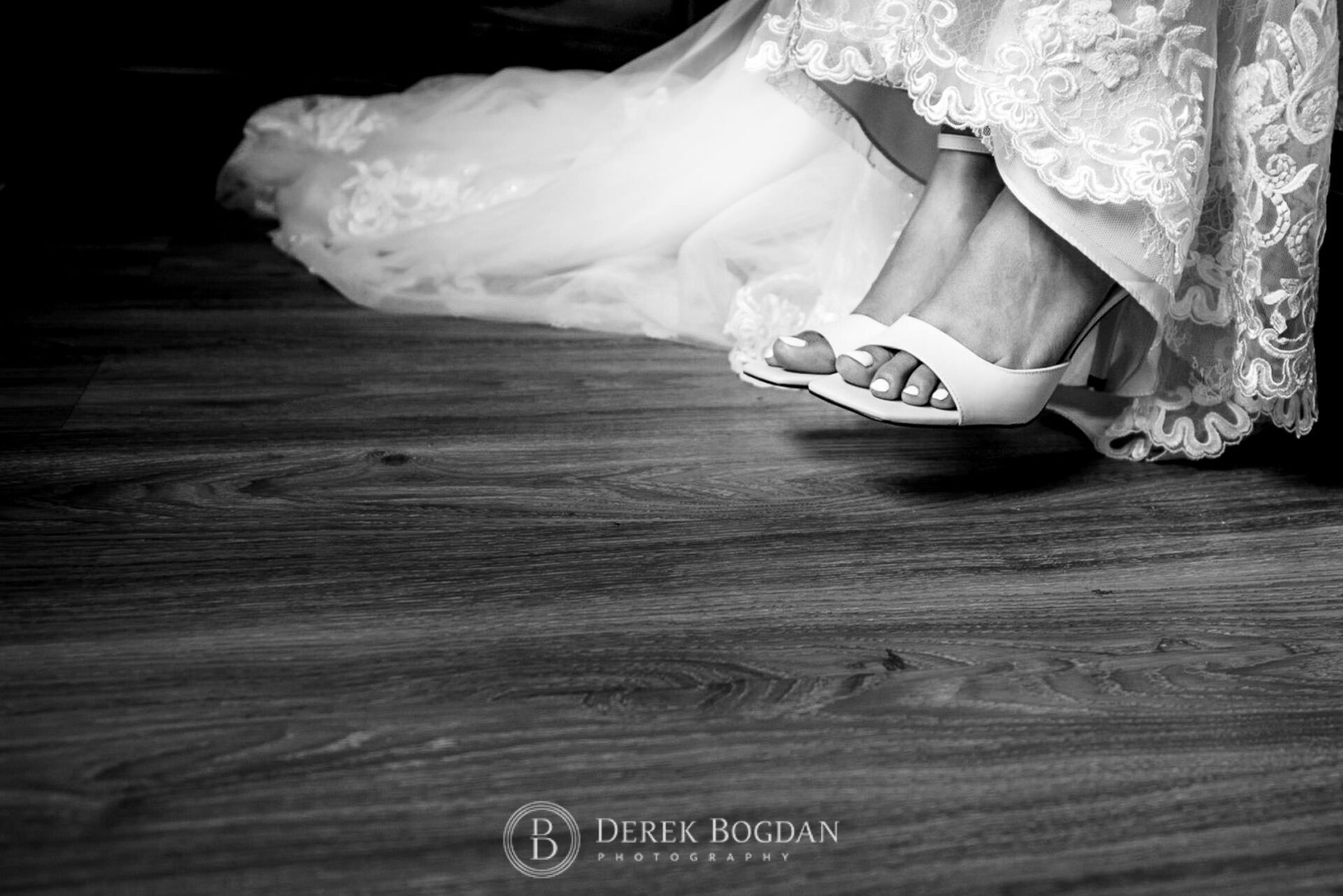 Winnipeg catholic wedding bride shoes details